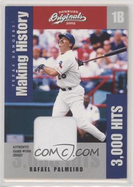 2002 Donruss Originals - Making History - Jerseys #MH 1 - Rafael Palmeiro /100 [Noted]