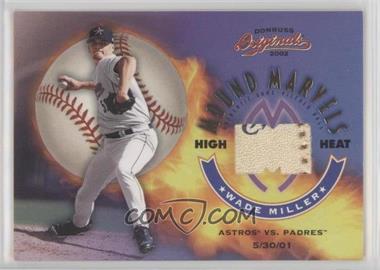 2002 Donruss Originals - Mound Marvels - Game-Pitched Baseball Relics #MM-5 - Wade Miller /100