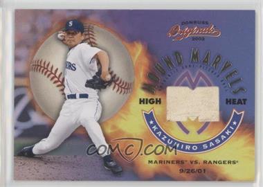 2002 Donruss Originals - Mound Marvels - Game-Pitched Baseball Relics #MM-9 - Kazuhiro Sasaki /100