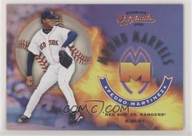 2002 Donruss Originals - Mound Marvels #MM-3 - Pedro Martinez