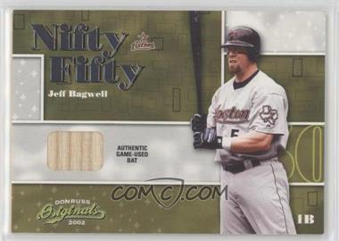 2002 Donruss Originals - Nifty Fifty - Bats/Balls #NF-18 - Jeff Bagwell /50