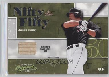 2002 Donruss Originals - Nifty Fifty - Sample Bats #NF-26 - Jason Lane