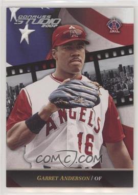 2002 Donruss Studio - [Base] - National Convention Embossing #127 - Garret Anderson /5 [Noted]