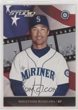 2002 Donruss Studio - [Base] - National Convention Embossing #80 - Shigetoshi Hasegawa /5 [Noted]