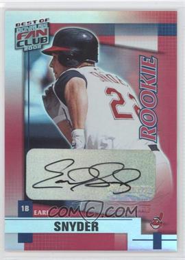 2002 Donruss The Rookies - Best of Fan Club Update - Autographs #221 - Earl Snyder