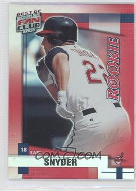 2002 Donruss The Rookies - Best of Fan Club Update #221 - Earl Snyder /1350