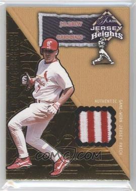 2002 Flair - Jersey Heights - Hot Numbers Patch #_JDDR - J.D. Drew /100