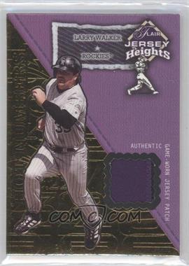 2002 Flair - Jersey Heights - Hot Numbers Patch #_LAWA - Larry Walker /100