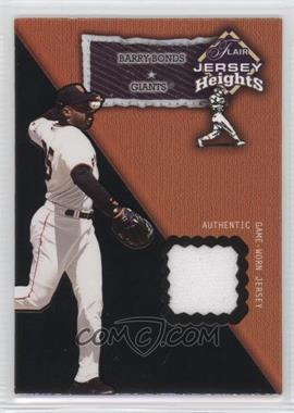 2002 Flair - Jersey Heights #_BABO - Barry Bonds