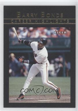 2002 Fleer - Barry Bonds Career Highlights #5 BB - Barry Bonds