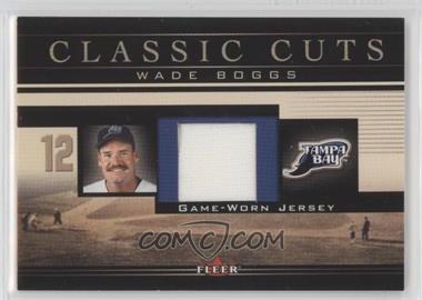 2002 Fleer - Classic Cuts Game-Used - Jerseys #WB-J - Wade Boggs