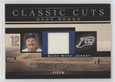 2002 Fleer - Classic Cuts Game-Used - Jerseys #WB-J - Wade Boggs