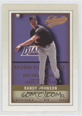 2002 Fleer Authentix - [Base] - Second Row #55 - Randy Johnson /250