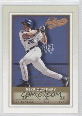 2002 Fleer Authentix - [Base] - Second Row #57 - Mike Sweeney /250