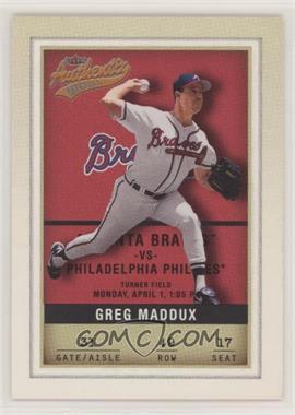 2002 Fleer Authentix - [Base] #49 - Greg Maddux