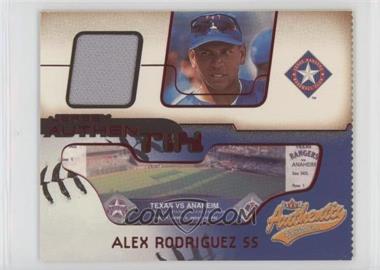 2002 Fleer Authentix - Jersey Authentix - Ripped #JA-AR - Alex Rodriguez