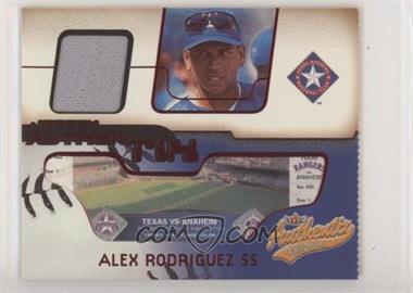 2002 Fleer Authentix - Jersey Authentix - Ripped #JA-AR - Alex Rodriguez