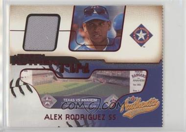 2002 Fleer Authentix - Jersey Authentix - Ripped #JA-AR - Alex Rodriguez