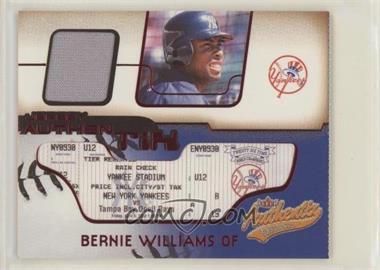 2002 Fleer Authentix - Jersey Authentix - Ripped #JA-BW - Bernie Williams