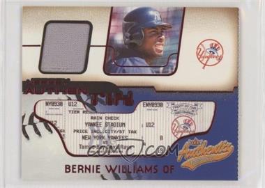 2002 Fleer Authentix - Jersey Authentix - Ripped #JA-BW - Bernie Williams