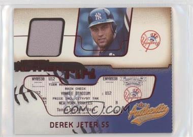 2002 Fleer Authentix - Jersey Authentix - Ripped #JA-DJ - Derek Jeter