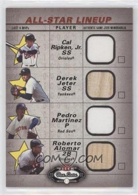 2002 Fleer Box Score - All-Star Lineup Game Used #_RJMA - Cal Ripken Jr., Derek Jeter, Pedro Martinez, Roberto Alomar