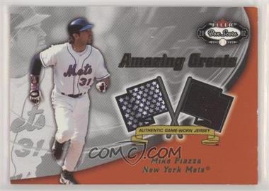 2002 Fleer Box Score - Amazing Greats - Single Swatch #_MIPI - Mike Piazza [EX to NM]