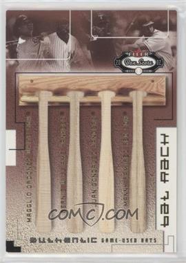 2002 Fleer Box Score - Bat Rack Quad Relics #OWGR - Magglio Ordonez, Bernie Williams, Juan Gonzalez, Manny Ramirez /150 [EX to NM]