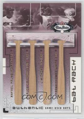 2002 Fleer Box Score - Bat Rack Quad Relics #PDTT - Rafael Palmeiro, Carlos Delgado, Jim Thome, Frank Thomas /150