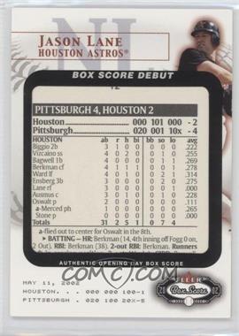 2002 Fleer Box Score - Box Score Debuts #12 BSD - Jason Lane /2002