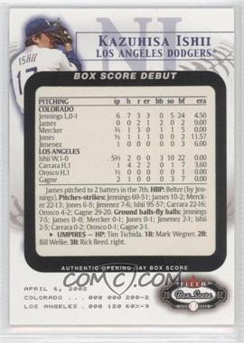 2002 Fleer Box Score - Box Score Debuts #3 BSD - Kazuhisa Ishii /2002