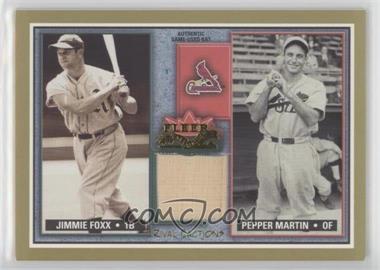 2002 Fleer Fall Classic - Rival Factions - Game Used #RF JF-PM - Pepper Martin, Jimmie Foxx (Foxx Relic)