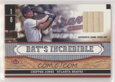 2002 Fleer Genuine - Bat's Incredible - Bat #_CHJO - Chipper Jones