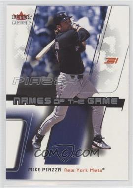 2002 Fleer Genuine - Names of the Game #NG1 - Mike Piazza