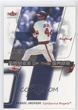 2002 Fleer Genuine - Names of the Game #NG25 - Reggie Jackson