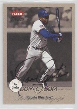 2002 Fleer Greats - Autographs #_JOCA - Joe Carter