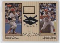 Carlton Fisk, Johnny Bench Relic [EX to NM]