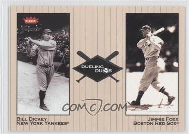 2002 Fleer Greats - Dueling Duos #16 DD - Bill Dickey, Jimmie Foxx