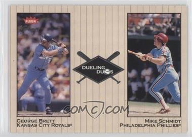 2002 Fleer Greats - Dueling Duos #27 DD - George Brett, Mike Schmidt