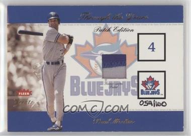 2002 Fleer Greats - Through the Years Memorabilia - Level 1 Patch #_PAMO.1 - Paul Molitor (Toronto Blue Jays, Batting) /100