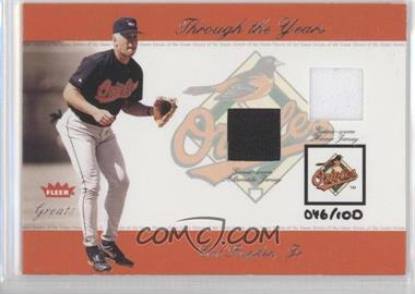 2002 Fleer Greats - Through the Years Memorabilia - Level 2 #_CARI.2 - Cal Ripken Jr. (Fielding) /100