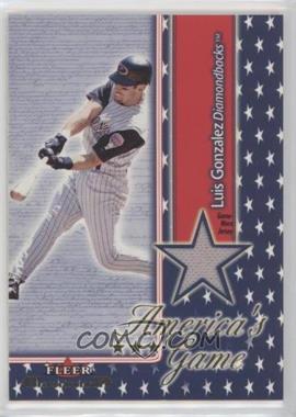 2002 Fleer Maximum - America's Game - Game-Worn Jersey #_LUGO - Luis Gonzalez