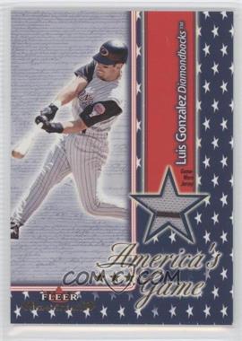 2002 Fleer Maximum - America's Game - Game-Worn Jersey #_LUGO - Luis Gonzalez