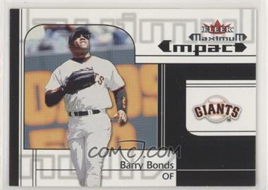 2002 Fleer Maximum - [Base] #254 - Maximum Impact - Barry Bonds