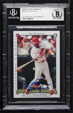 2002 Fleer Premium - [Base] #242 - So Taguchi /2002 [BAS BGS Authentic]