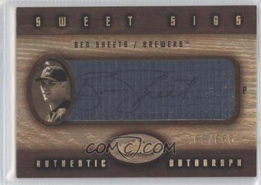 2002 Fleer Showcase - Sweet Sigs - Wall #_BESH - Ben Sheets /665