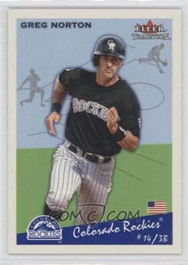 2002 Fleer Tradition Update - [Base] - Glossy #U108 - Greg Norton /200