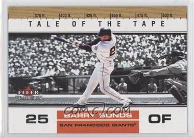 2002 Fleer Tradition Update - [Base] #U386 - Tale of the Tape - Barry Bonds