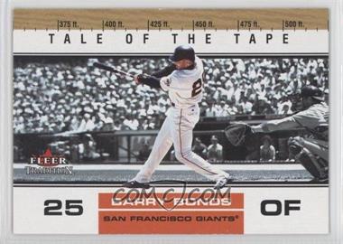 2002 Fleer Tradition Update - [Base] #U386 - Tale of the Tape - Barry Bonds