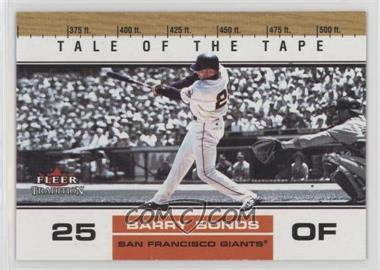 2002 Fleer Tradition Update - [Base] #U386 - Tale of the Tape - Barry Bonds